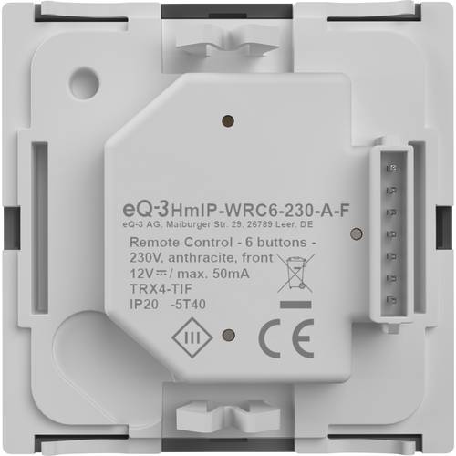 Homematic IP Wandtaster Homematic IP Funk Wandtaster – 6-fach, 230 V, anthrazit