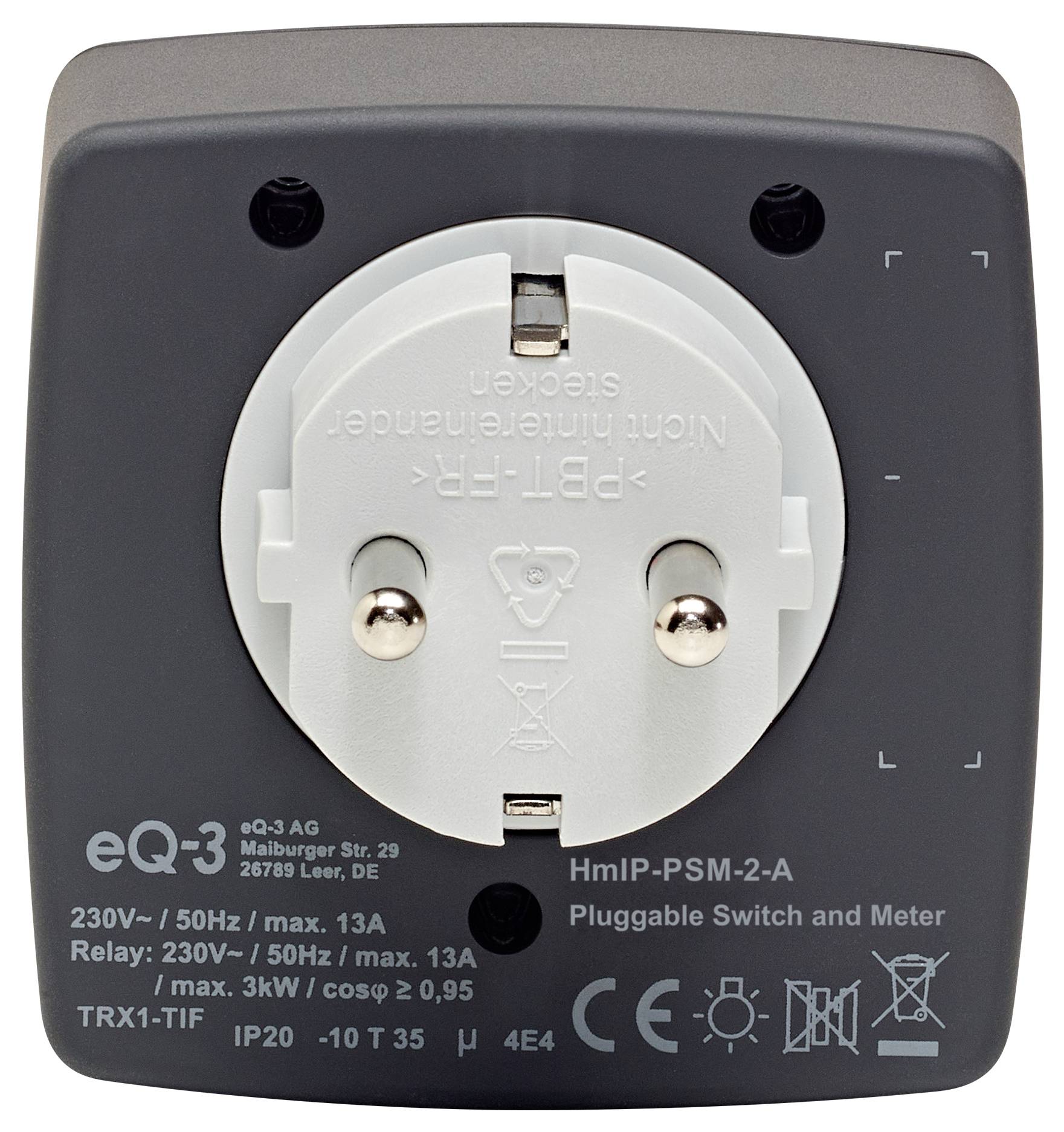 Homematic IP Steckdose Homematic IP Funk Schalt-Mess-Steckdose, anthrazit-1