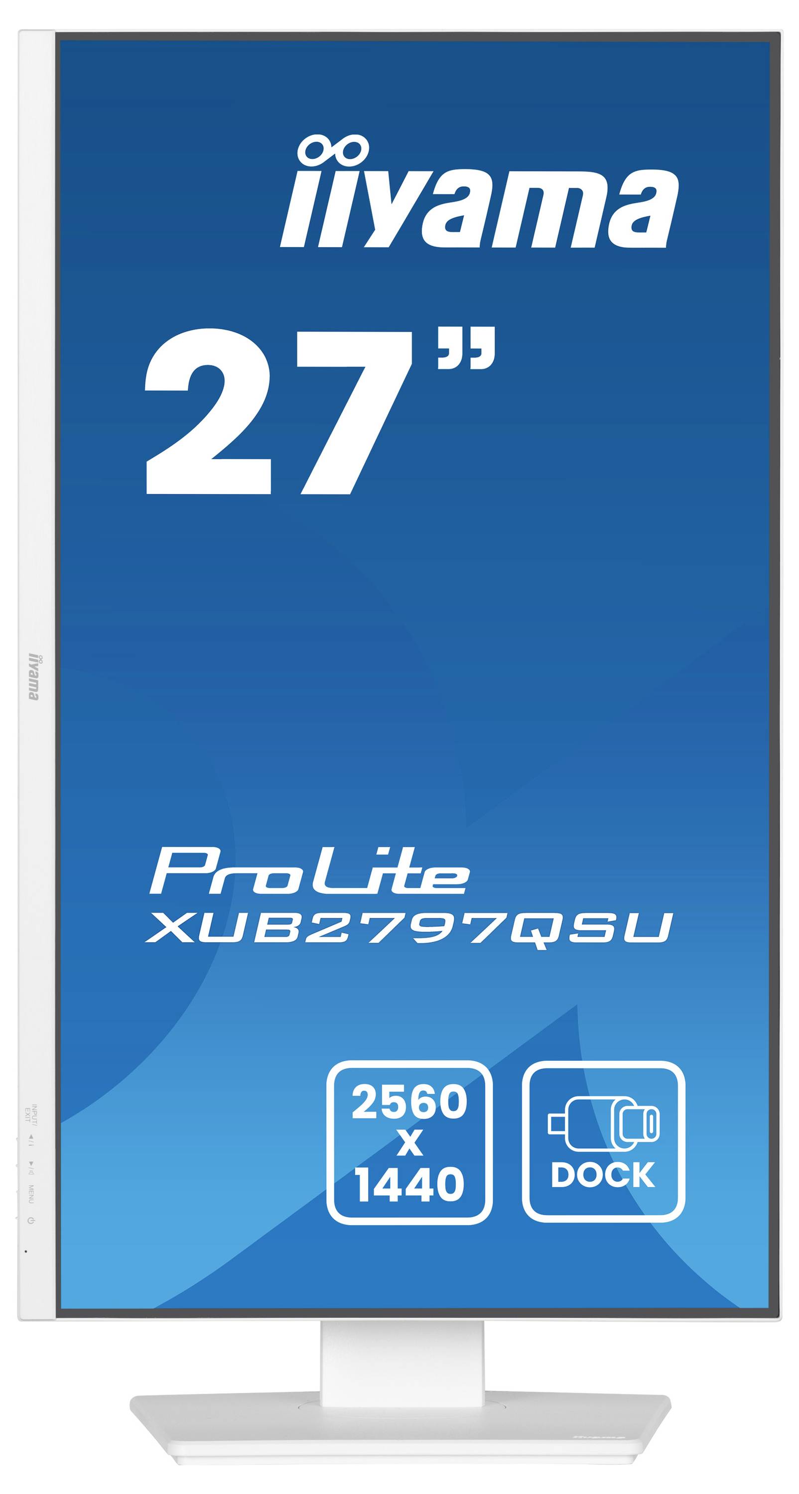 27-Zoll iiyama ProLite XUB2797QSU Monitor mit 2560 x 1440 Auflösung und Docking-Funktionen.