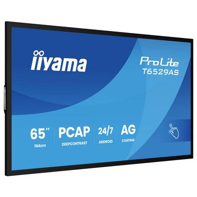 iiyama ProLite T6529AS 65-Zoll Touchscreen-Display mit PCAP, DeepContrast, 24/7-Betrieb, Android und AG-Beschichtung.