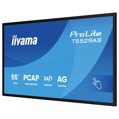 Iiyama ProLite Digital Signage Display EEK: G (A - G) 138.7 cm (54.6 Zoll) 3840 x 2160 Pixel 24/7 Android™, Touchscreen,-7