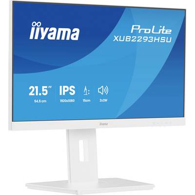 iiyama Monitor mit 21,5-Zoll IPS-Display, Auflösung von 1920x1080, Höhenverstellung und integrierten 2x2W-Lautsprechern.