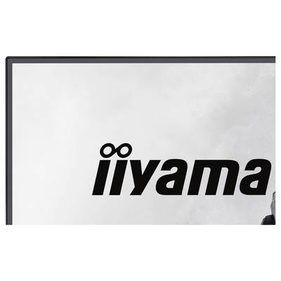 Ein „iiyama"-Logo in der oberen linken Ecke eines Monitorbildschirms.