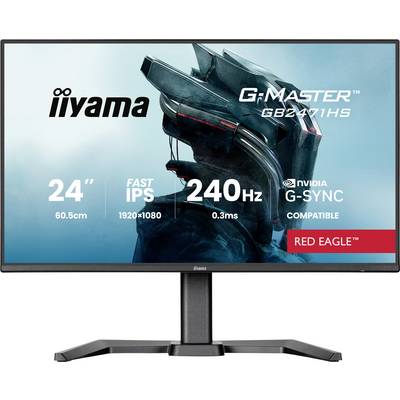Computermonitor der Marke 'iiyama', Modell 'G-Master GB2471HS', 24 Zoll, 1920x1080 Auflösung, 240Hz, mit der Bezeichnung 'Red Eagle'.