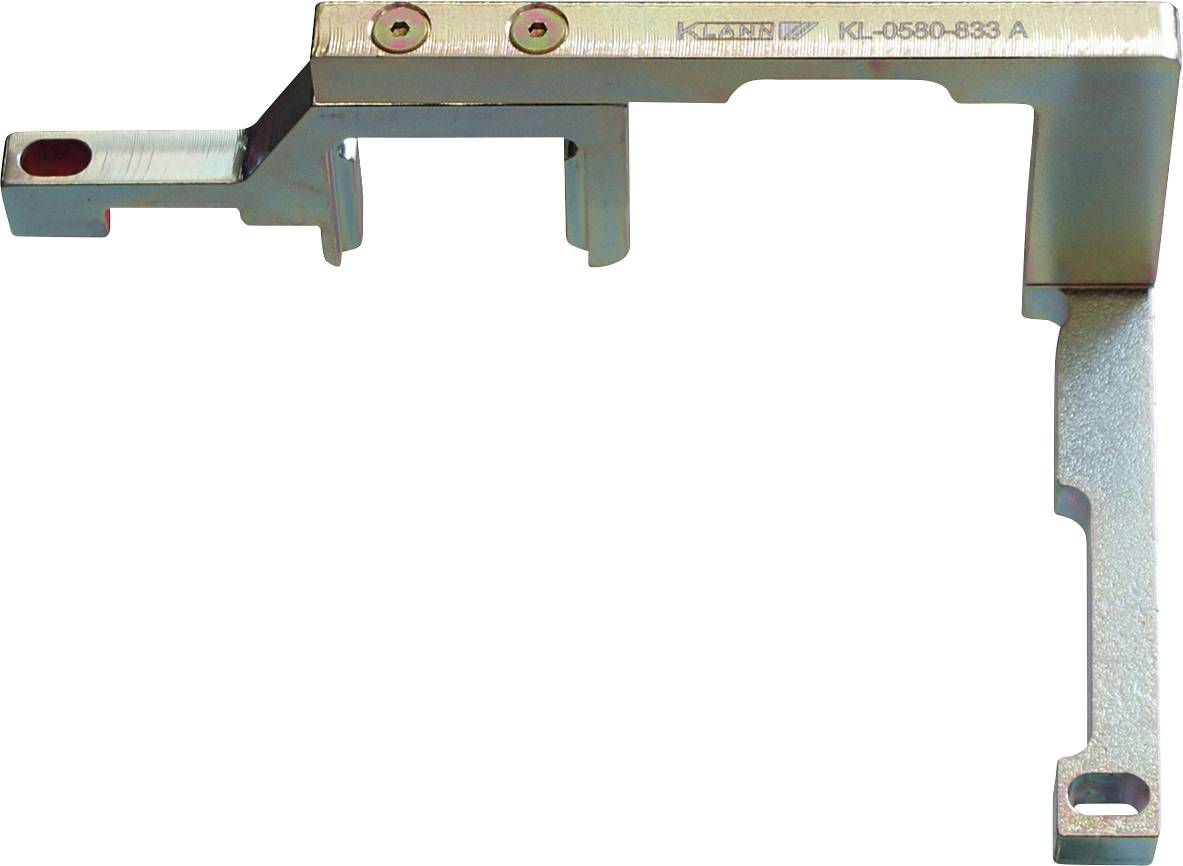 Eine Metallklammer mit mehreren Armen und Löchern, gekennzeichnet mit 'KL-0580-833 A', verwendet für strukturelle oder mechanische Unterstützung.