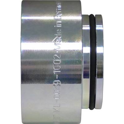 Eine metallische zylindrische Stange mit einem gewindeladen Ende, verwendet als mechanisches oder industrielles Bauteil.