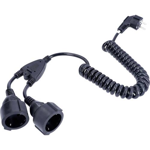 AS Schwabe 70433 Spiralkabel 2 m / 4 m Schwarz 1 St.