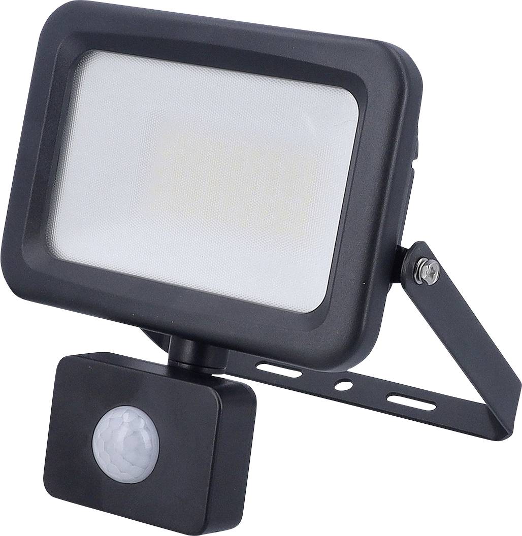 AS Schwabe Optiline 46670 LED-Außenstrahler mit Bewegungsmelder EEK: E (A - G) LED 30 W Schwarz
