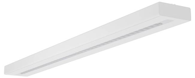 Eine moderne, rechteckige weiße LED-Deckenleuchte mit einem sauberen, minimalistischen Design.
