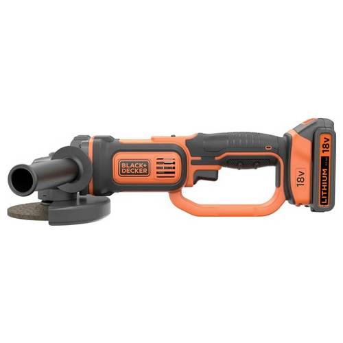 Black & Decker BCG720N-XJ Akku-Winkelschleifer 125 mm ohne Akku, ohne Ladegerät, mit Zubehör 18 V