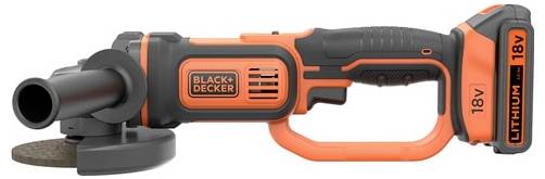 Black & Decker BCG720M1-QW Akku-Winkelschleifer 125 mm inkl. Akku, inkl. Ladegerät, mit Zubehör 18 V 4.0 Ah