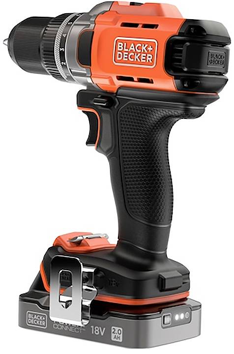 Black & Decker neu BCD382D2XK-QW Akku-Bohrschrauber 18 V 2.0 Ah Li-Ion inkl. 2. Akku, inkl. Ladegerät-1