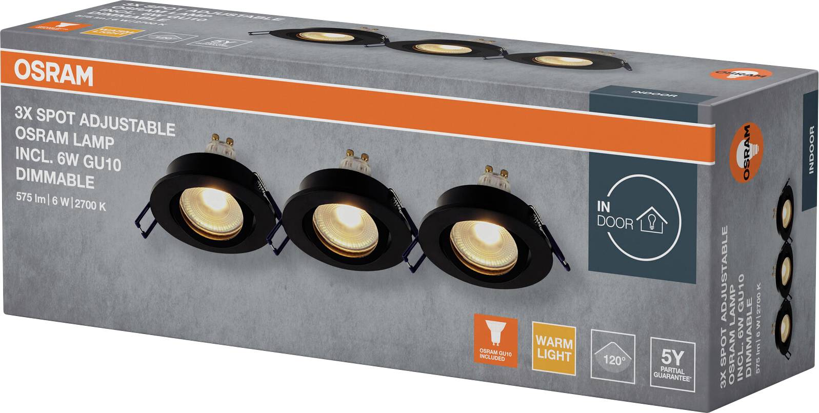 OSRAM HOMELIGHTING 4058075853515 Deckenstrahler, LED-Deckenstrahler GU10 Schwarz