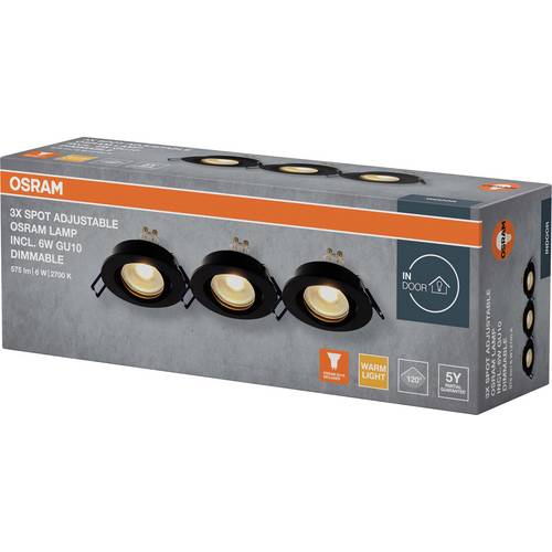 OSRAM HOMELIGHTING 4058075853515 Deckenstrahler, LED-Deckenstrahler GU10 Schwarz