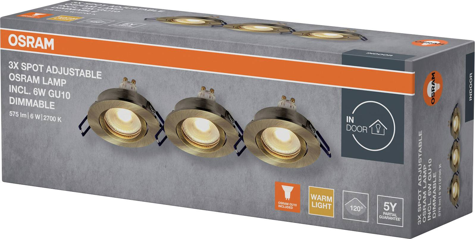 OSRAM HOMELIGHTING 4058075853539 Deckenstrahler, LED-Deckenstrahler GU10 Bronze-Grün
