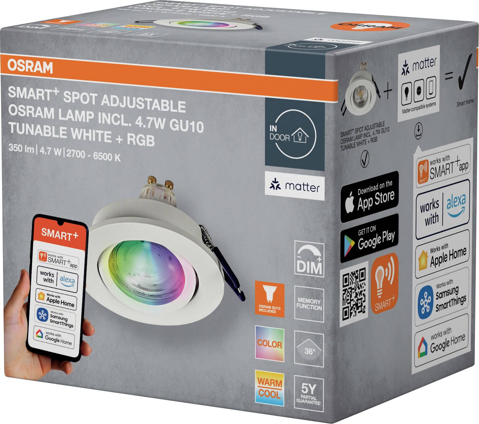 OSRAM HOMELIGHTING 4058075853737 Deckenstrahler, LED-Deckenstrahler GU10 Sand