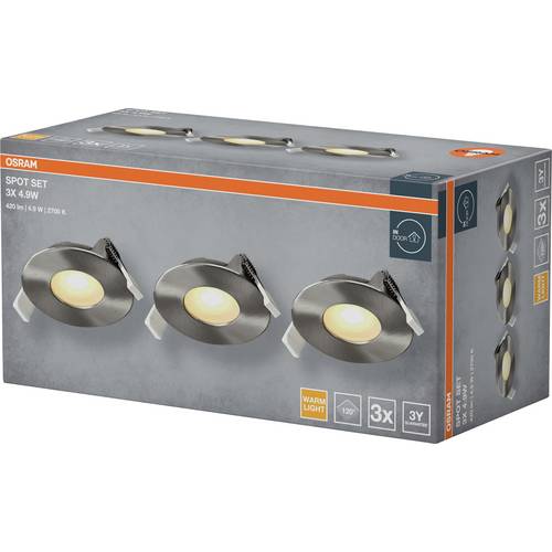 OSRAM HOMELIGHTING 4099854595516 Deckenstrahler, LED-Deckenstrahler Satin-Nickel