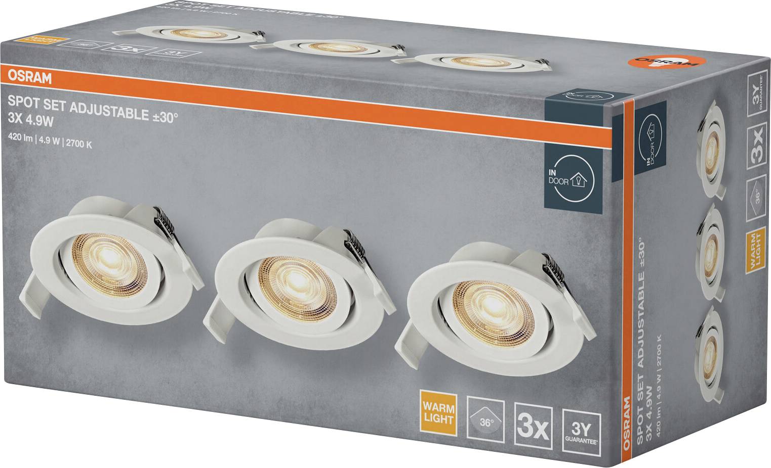 OSRAM HOMELIGHTING 4099854595578 Deckenstrahler, LED-Deckenstrahler Weiß