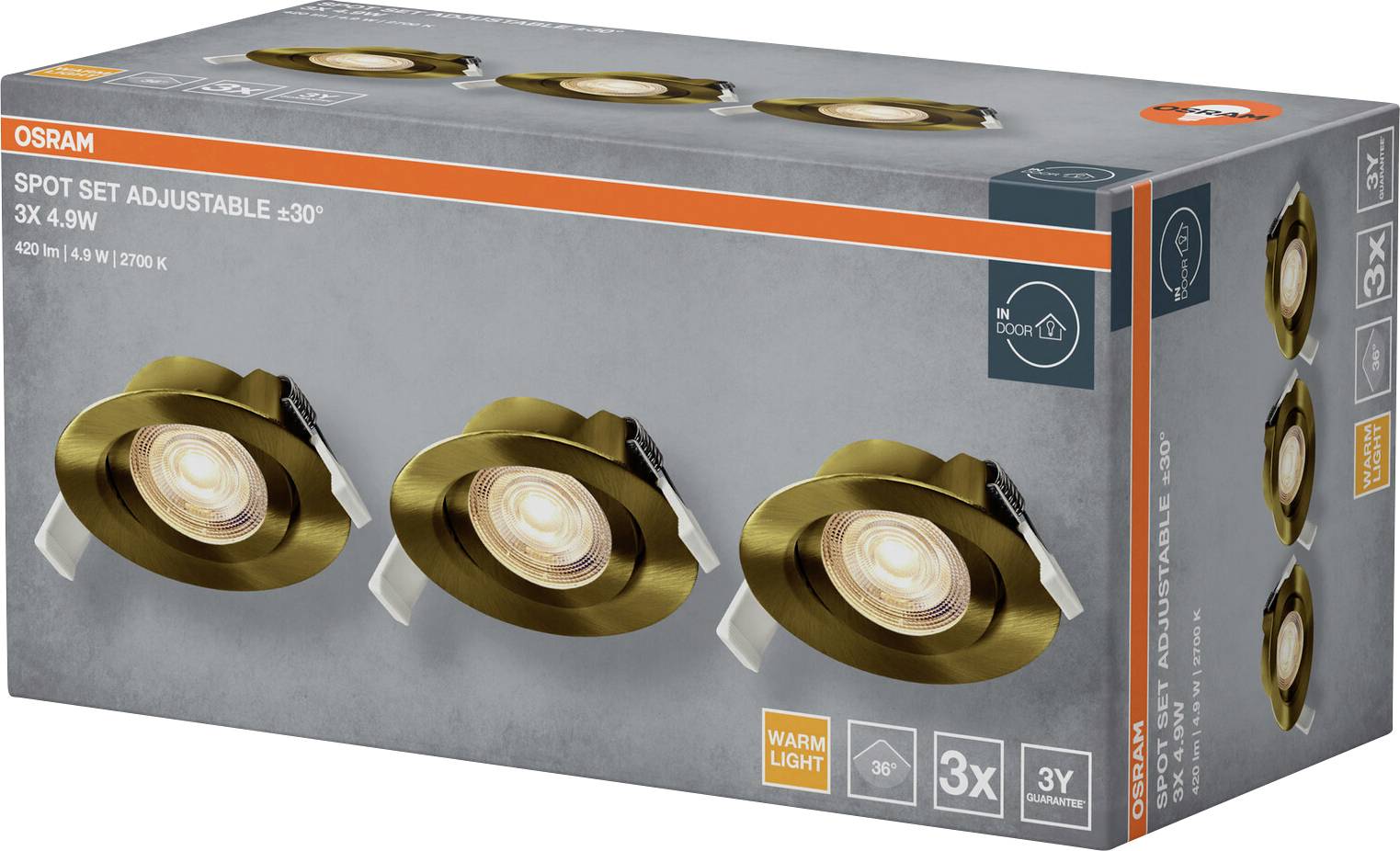 OSRAM HOMELIGHTING 4099854595615 Deckenstrahler, LED-Deckenstrahler Bronze-Grün