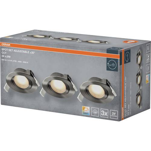 OSRAM HOMELIGHTING 4099854595721 Deckenstrahler, LED-Deckenstrahler Satin-Nickel