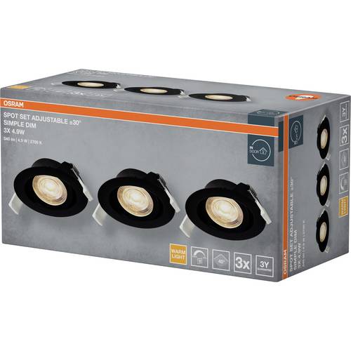 OSRAM HOMELIGHTING 4099854595868 Deckenstrahler, LED-Deckenstrahler Schwarz
