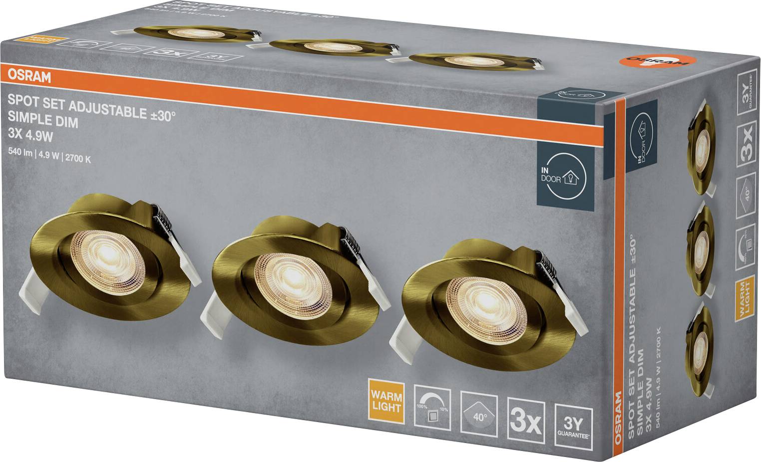 OSRAM HOMELIGHTING 4099854595882 Deckenstrahler, LED-Deckenstrahler Bronze-Grün