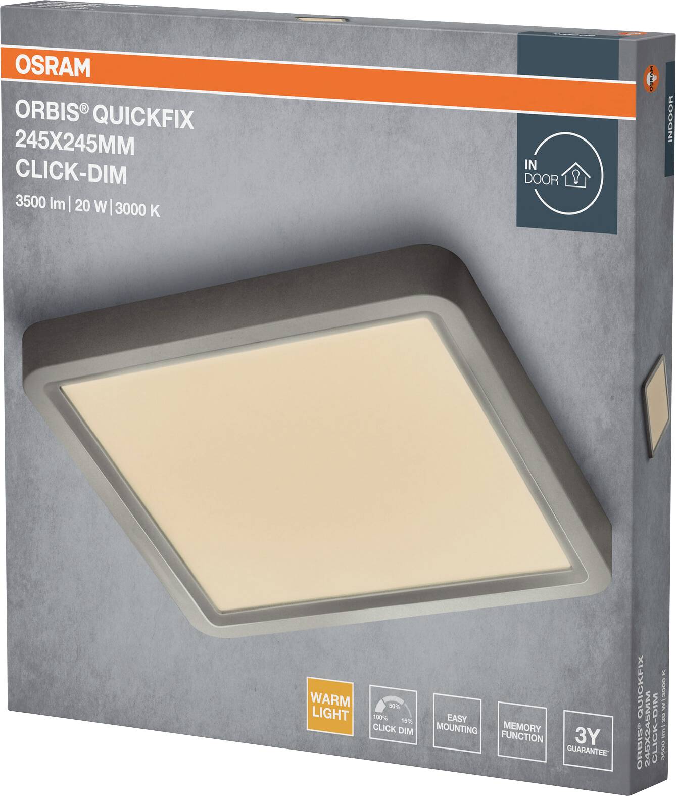OSRAM HOMELIGHTING 4099854604867 Deckenleuchte, LED-Deckenleuchte Silver