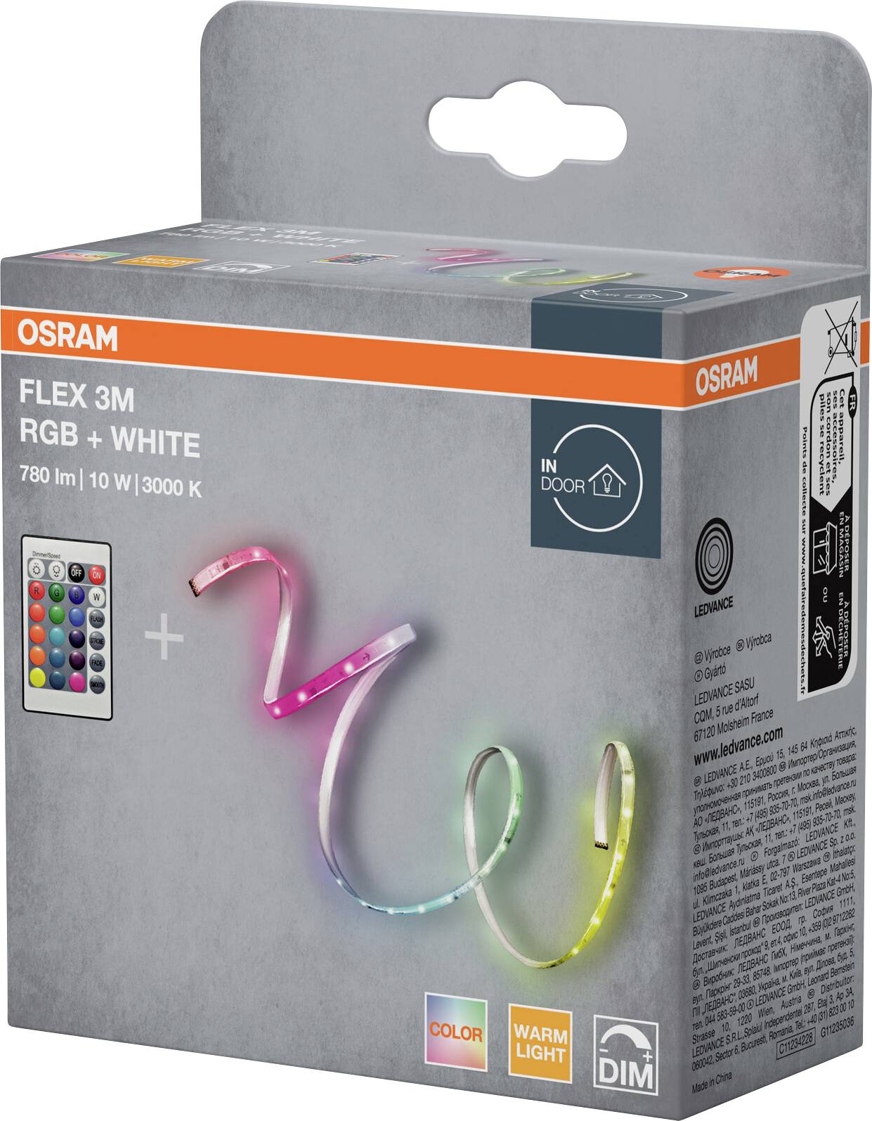 OSRAM HOMELIGHTING 4099854448553 LED-Streifen 230 V Warmweiß 1 St.