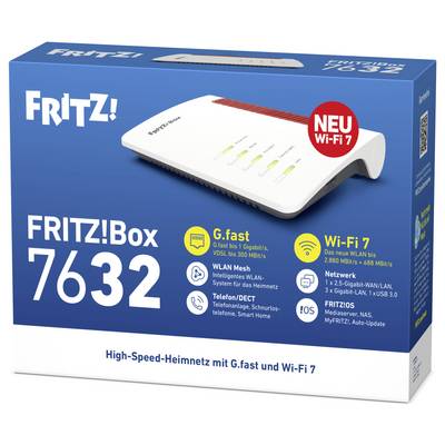FRITZ! Box 7632 WLAN Router mit Modem Integriertes Modem: VDSL, ADSL, ADSL2+ 2.4 GHz, 5 GHz-6