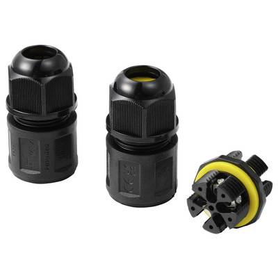 TRU COMPONENTS Kabelverbinder IP68 wasserdicht, Schraubkontakt 5 polig, 0,5 - 2,5 mm² TC-14745224 Schwarz TRU COMPONENTS-4