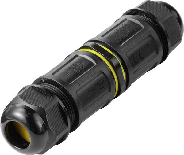 TRU COMPONENTS Kabelverbinder IP68 wasserdicht, push-In 5polig, 0,5 - 4,0 mm² TC-14745244  Schwarz TRU COMPONENTS Inhalt: 1 St.