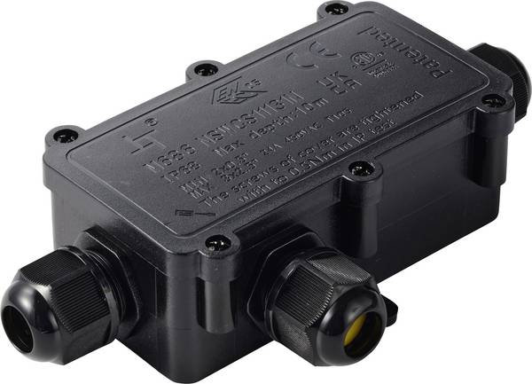 TRU COMPONENTS Abzeigdose IP68 wasserdicht 3 Eingänge, 0,5 - 2,5 mm² TC-14745272  Schwarz TRU COMPONENTS Inhalt: 1 St.