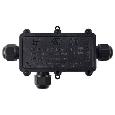 TRU COMPONENTS Abzeigdose IP68 wasserdicht 3 Eingänge, 0,5 - 2,5 mm² TC-14745272 Schwarz TRU COMPONENTS Inhalt: 1 St.-1