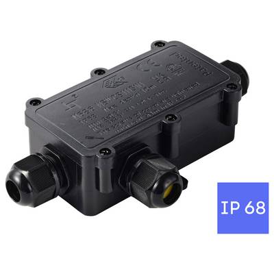 TRU COMPONENTS Abzeigdose IP68 wasserdicht 3 Eingänge, 0,5 - 2,5 mm² TC-14745272 Schwarz TRU COMPONENTS Inhalt: 1 St.-4