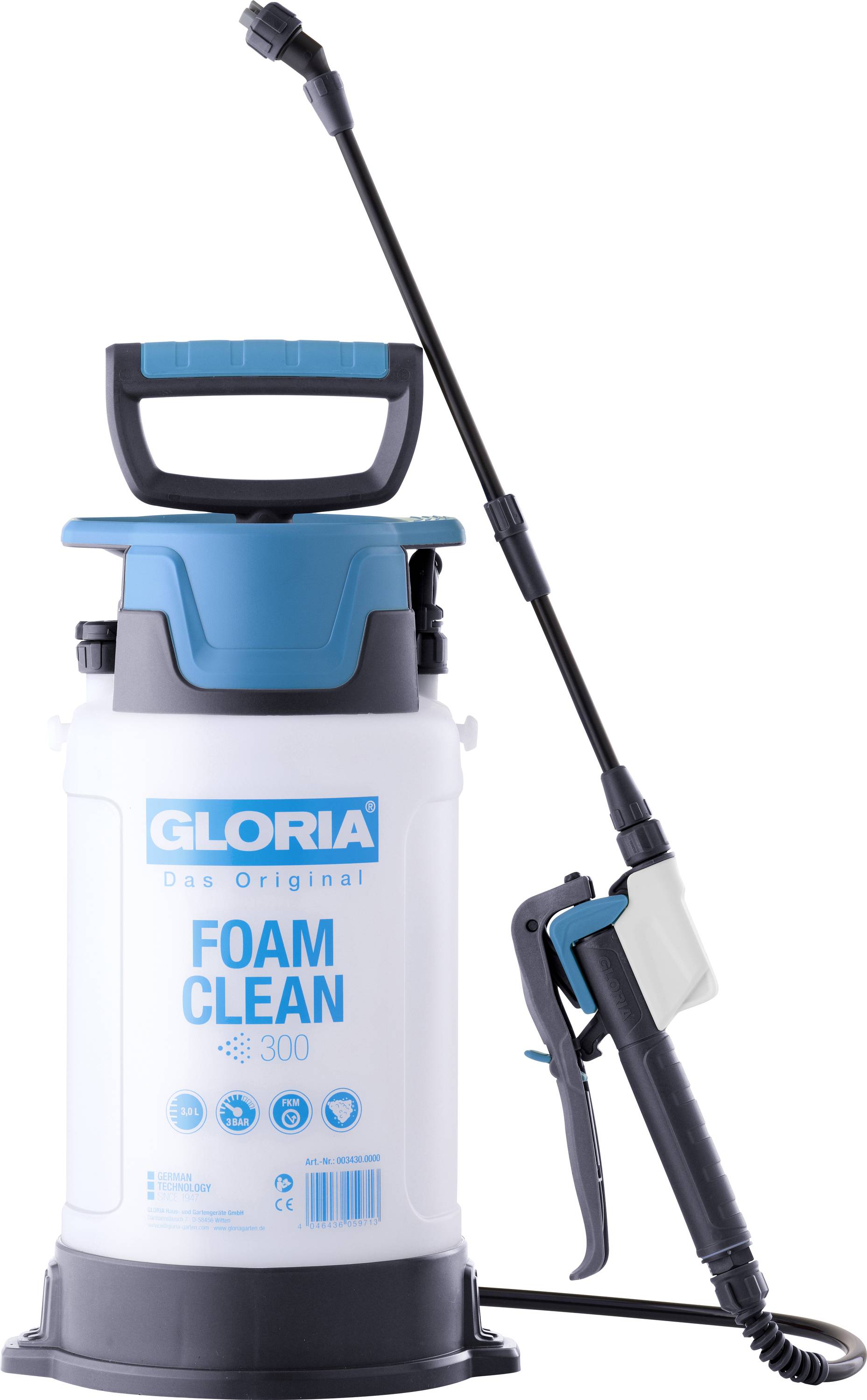 Gloria Haus und Garten 003430.0000 FOAMCLEAN 300 Drucksprüher 3 l
