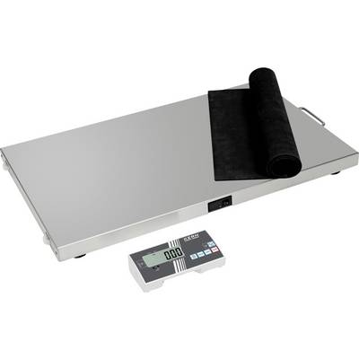 Eine digitale Tierarztwaage mit schwarzer Matte oben, mit einem leicht ablesbaren LCD-Display, das '0.00' anzeigt.