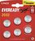 'Eveready 2032 CR2032 Lithium-Zellen-Batterien, 6er-Pack, kindersicher, 10 Jahre Haltbarkeit, von Energizer.'