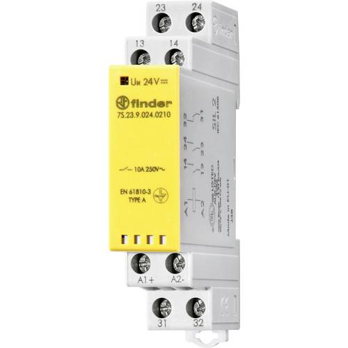 Finder 7S.23.9.048.0210 Koppelrelais Nennspannung: 250 V Schaltstrom (max.): 10 A 2 Schließer, 1 Öffner 1 St.