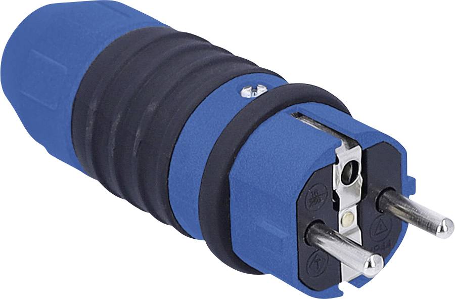 AS Schwabe 62300 Schutzkontaktstecker 230 V Schwarz, Blau IP54