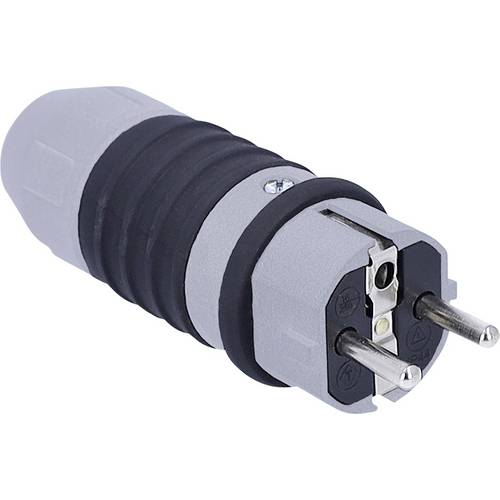 AS Schwabe 62301 Schutzkontaktstecker 230 V Grau, Schwarz IP54