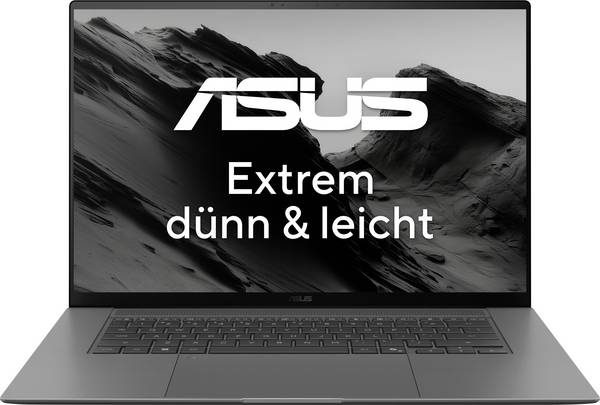 Asus Notebook Zenbook S16 40.6 cm (16 Zoll) 3K AMD Ryzen AI 9 465 32 GB RAM 1 TB SSD Deutsch, QWERTZ AMD AMD Radeon Nicht verfügbar Grau 90NB17H6-M00H80