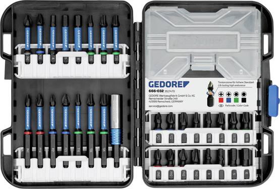 Gedore 666-032 Bit-Set Torsionszone
