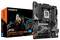 Ein Gigabyte B760 Gaming X DDR4 Motherboard wird neben seiner Schachtel gezeigt, die futuristische Roboterkunstwerk aufweist.