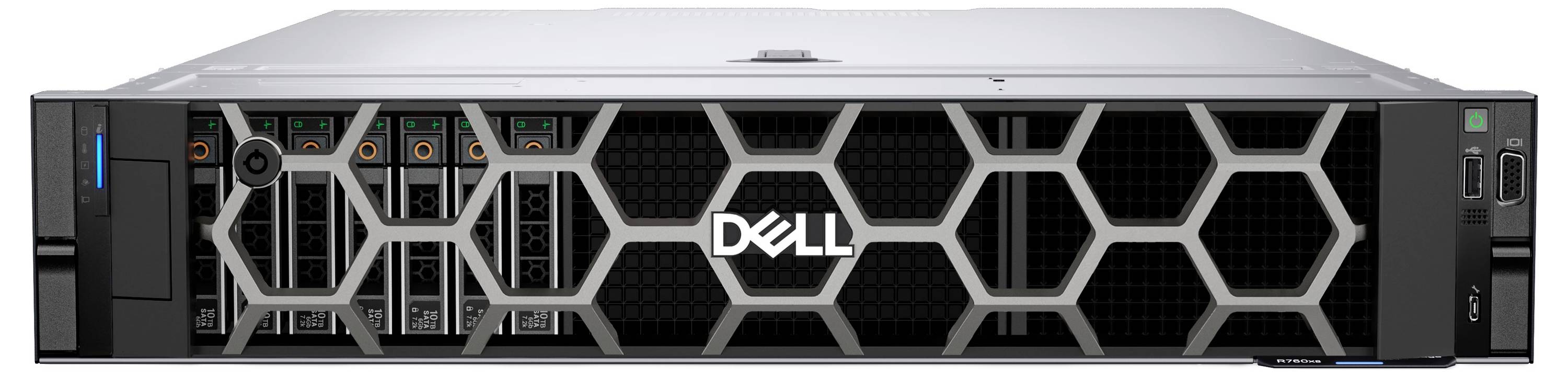 Dell PowerEdge R760xs - Server - Rack-Montage - 2U - zweiweg - 1 x Xeon Silver 4514Y / 2 GHz - RAM 64 GB - SAS - Hot-Swa-2