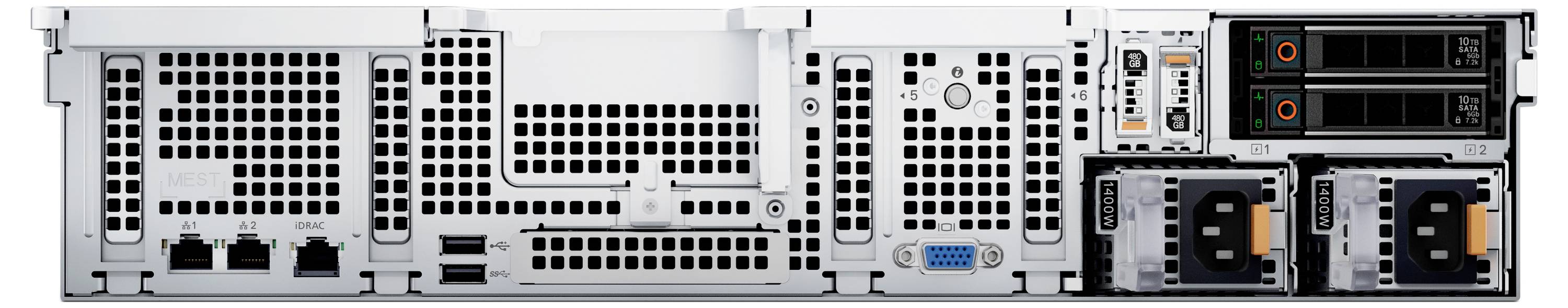 Ein schwarz-silberner Lenovo-Desktop-Turm mit USB- und Audioanschlüssen auf der Frontplatte und einem "ThinkCentre"-Logo.