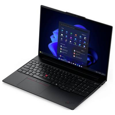 Ein Laptop, auf dem das Startmenü von Windows 11 angezeigt wird. Der Bildschirm zeigt verschiedene App-Symbole, und die Tastatur ist im Vordergrund sichtbar.