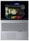 Ein Lenovo-Laptop mit geöffnetem Windows zeigt Microsoft PowerPoint, das eine Präsentation mit dem Titel „Designing with Bamboo" bearbeitet, mit Folienminiaturansichten und einem KI-Hilfefenster.