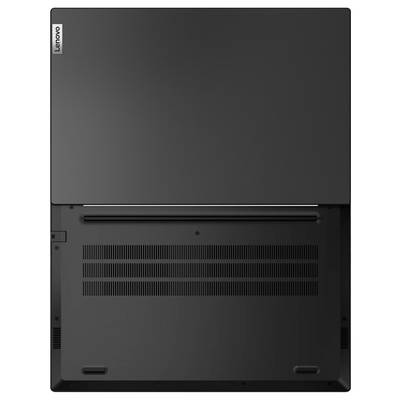 Bodenansicht eines Lenovo-Laptops mit der Unterseite des Panels, Belüftungsgittern und dem hinteren Scharnier-bereich.