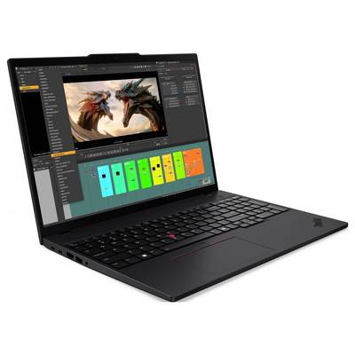 Ein schwarzer Laptop zeigt eine Designsoftware-Oberfläche mit einer Drachenillustration neben einer Zeitleiste mit farbigen Spuren.