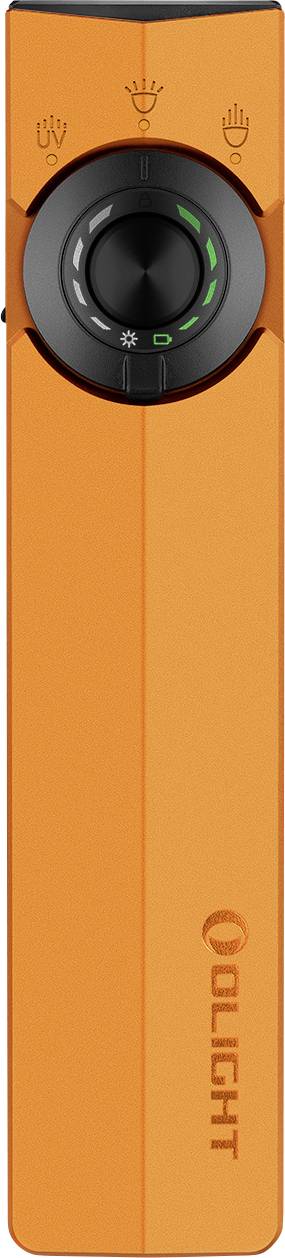 OLight ArkPro Class 1 (Orange) CW LED Taschenlampe mit Stroboskopmodus, mit UV-Licht akkubetrieben 520 lm 115 g